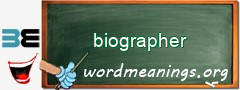 WordMeaning blackboard for biographer